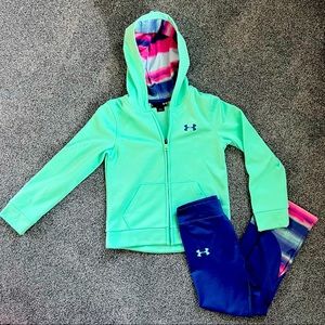 Under Armour Two Piece Green & Blue Outfit